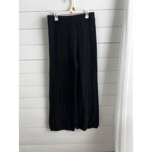 Lulus Balmy Breeze Black Crochet‎ High-Waisted Swim Cover-Up Pants 0404